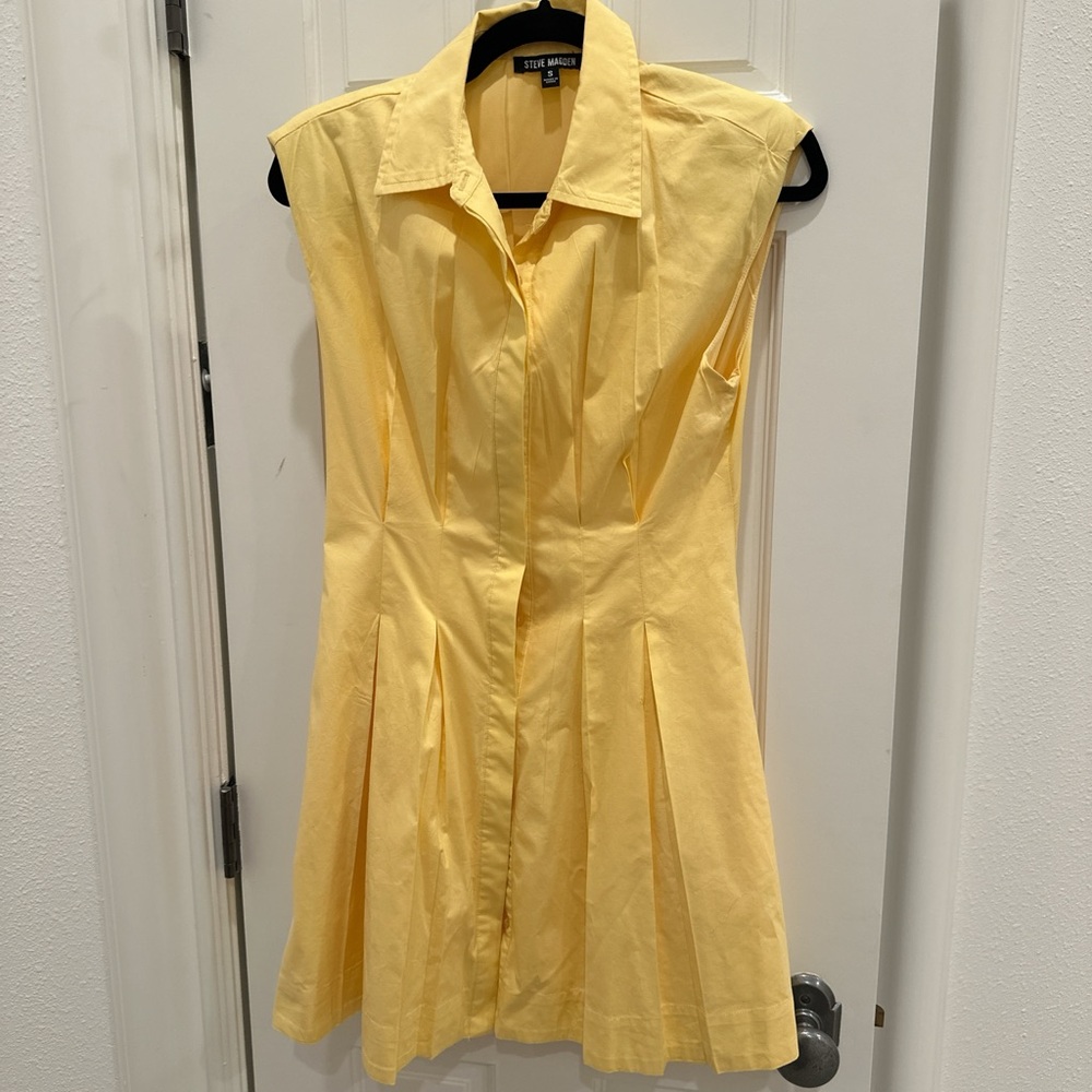Steve Madden Butter Yellow Collared Dress